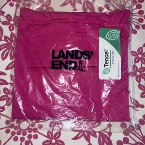Lands' End Magenta Pink Tencel Turtleneck
